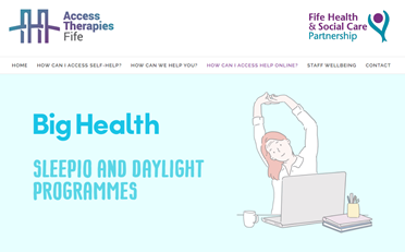 Sleepio image from Access Therapies Fife